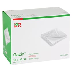 Gazin Mullkomp.10x10 cm steril 8fach