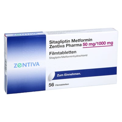 Sitagliptin Metformin Zentiva Pharma 50 mg/1000 mg