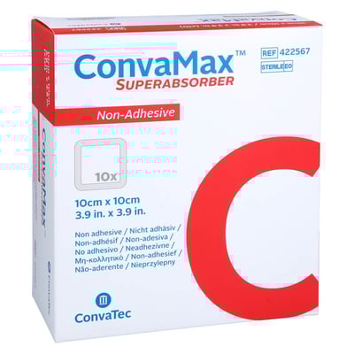 Convamax Superabsorber nicht adhäsiv 10x10 cm