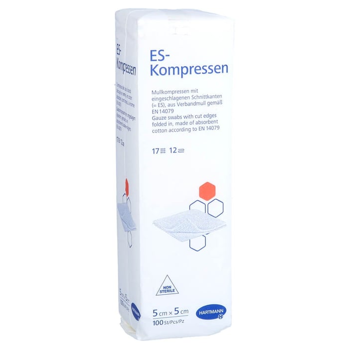 ES-KOMPRESSEN unsteril 5x5 cm 12fach