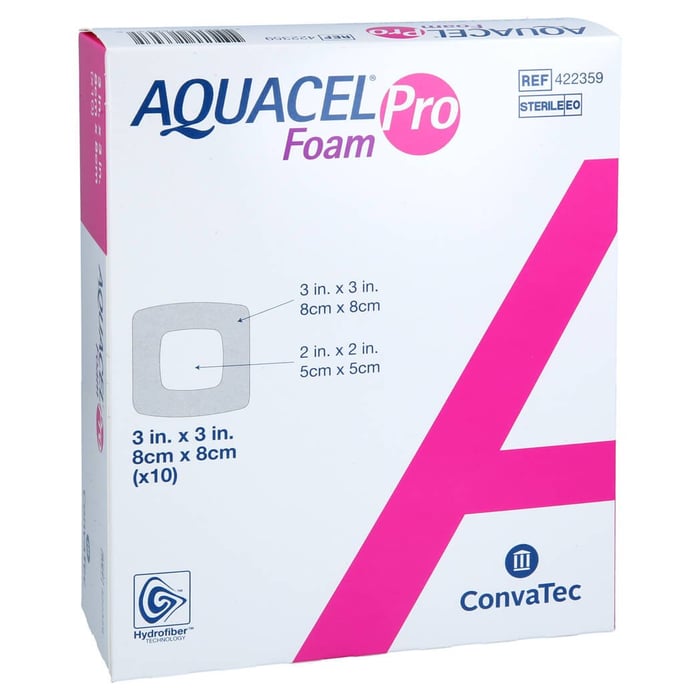 Aquacel Foam Pro 8x8 cm Hydrofiber Schaumverband