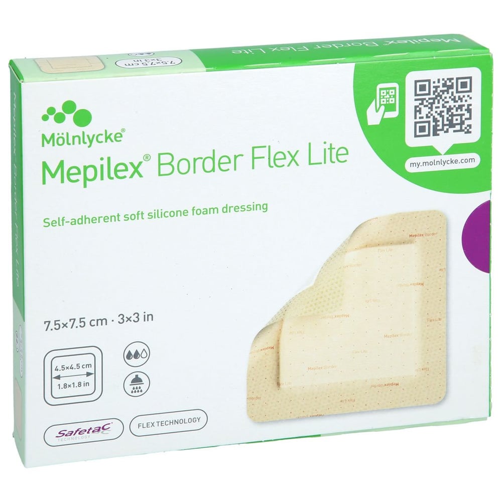 Mepilex Border Flex Lite Schaumverband 7,5x7,5 cm