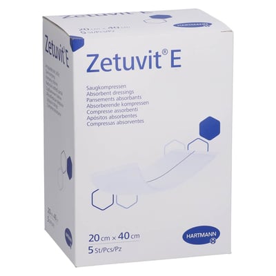 Zetuvit E Saugkompressen steril 20x40 cm