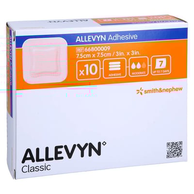 Allevyn Adhesive 7,5x7,5 cm haftende Wundauflage Crosp Medical