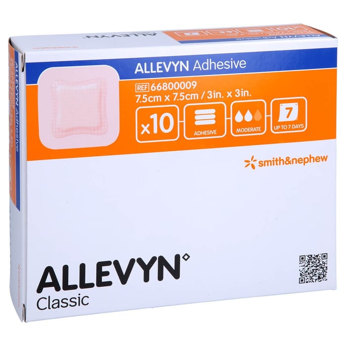 Allevyn Adhesive 7,5x7,5 cm haftende Wundauflage
