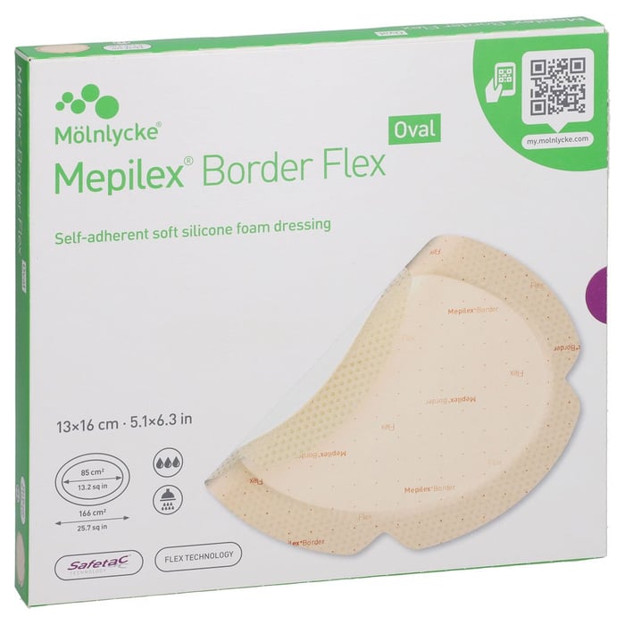 Mepilex Border Flex Schaumverb.haft.13x16 cm oval