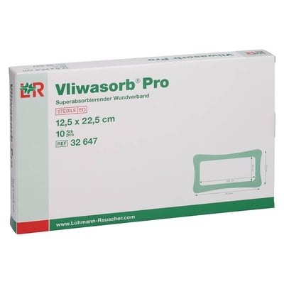 Vliwasorb Pro superabsorb.Komp.steril 12,5x22,5 cm