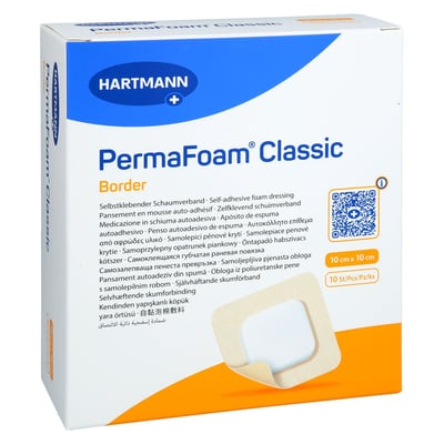 PERMAFOAM classic Border Schaumverband 10x10 cm