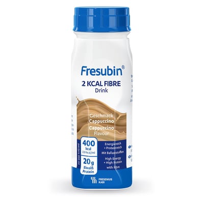 Fresubin 2 kcal Drink Fibre Cappuccino Trinkflasche Produktbild 1