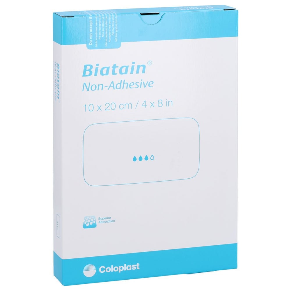 Biatain Schaumverband 10x20 cm nicht haftend