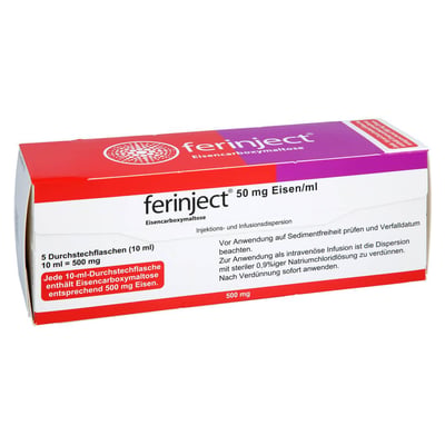 Ferinject 50 mg Eisen/ml Injektions-/Infusionsdisp. Produktbild 1