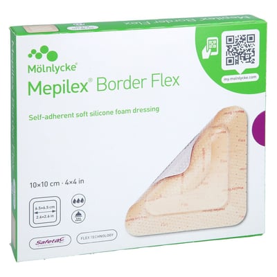 Mepilex Border Flex Schaumverb.haft.10x10 cm