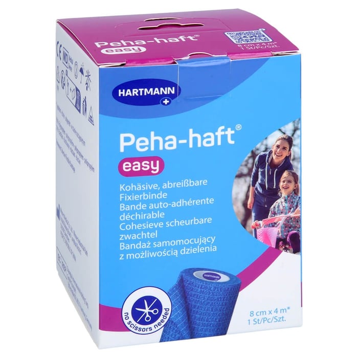 PEHA-HAFT easy Fixierbinde 8 cmx4 m blau