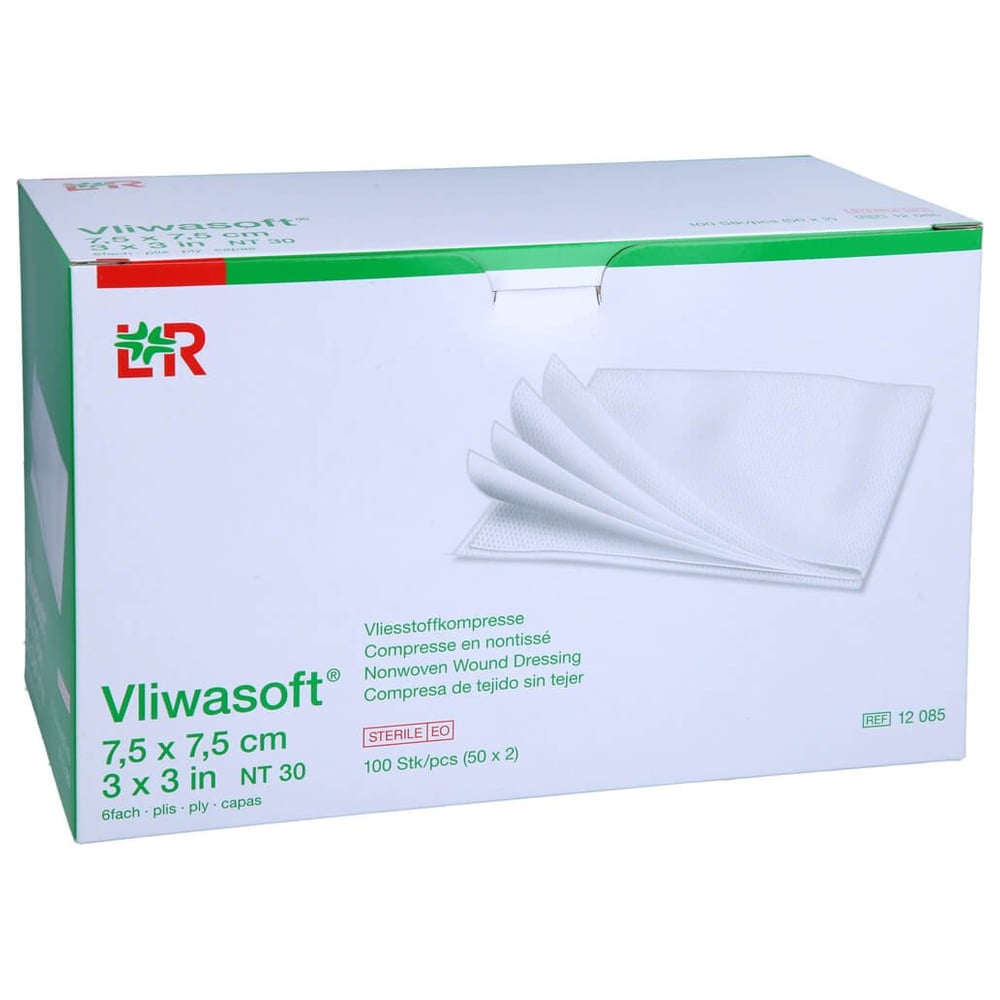 Vliwasoft Vlieskompressen steril 7,5x7,5 cm 6l.