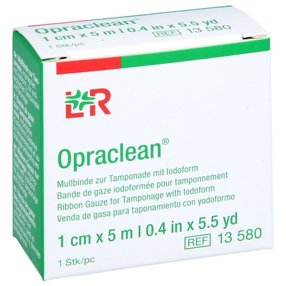 Opraclean Mullbinde z.Tampon.m.Jodoform 1 cmx5 m