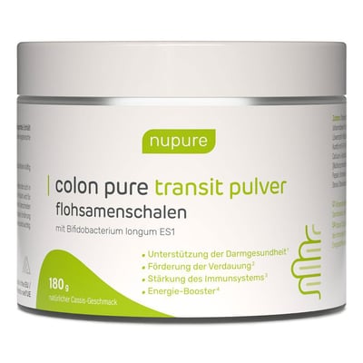 NUPURE colon pure transit pulver flohsamenschalen