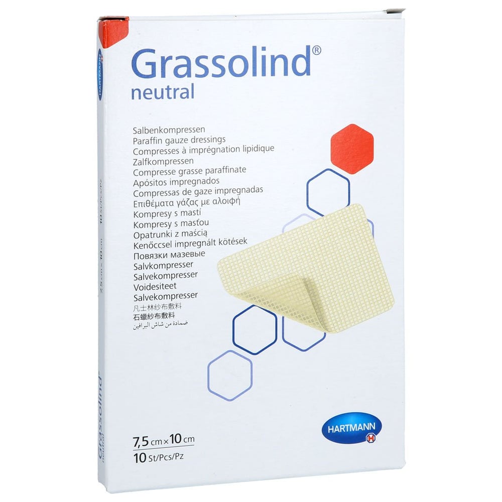 Grassolind Salbenkomressen 7.5x10 cm steril