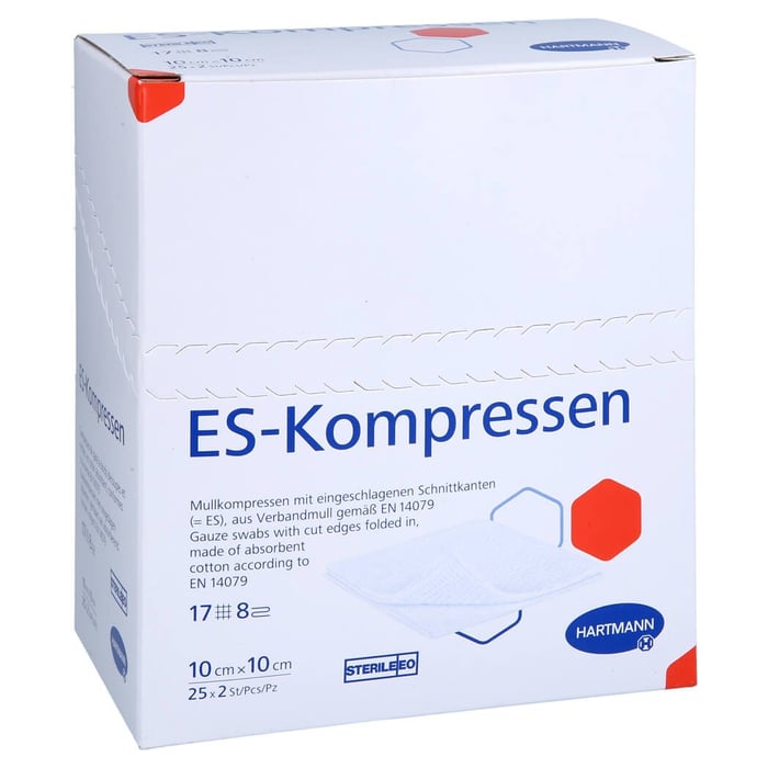 Es-kompressen steril 10x10 cm 8fach