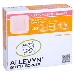 Allevyn Gentle Border 7.5x7.5 cm Schaumverb.