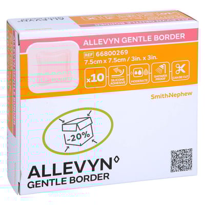 Allevyn Gentle Border 7.5x7.5 cm Schaumverb.