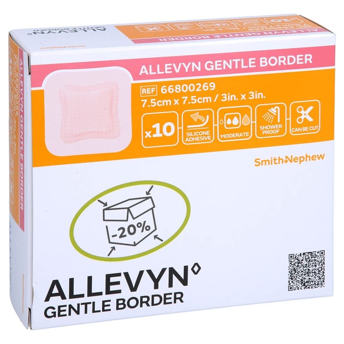 Allevyn Gentle Border 7.5x7.5 cm Schaumverb.