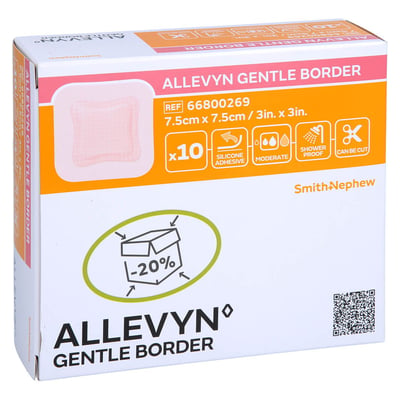 Allevyn Gentle Border 7,5x7,5 cm Schaumverband Produktbild 1