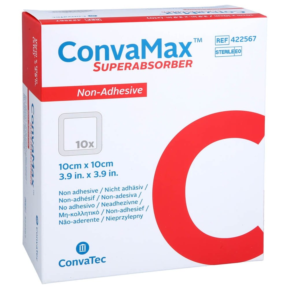 Convamax Superabsorber nicht adh siv 10x10 cm