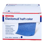 Elastomull haft color 6 cmx20 m Fixierbinde blau Tora Pharma Produktbild 3