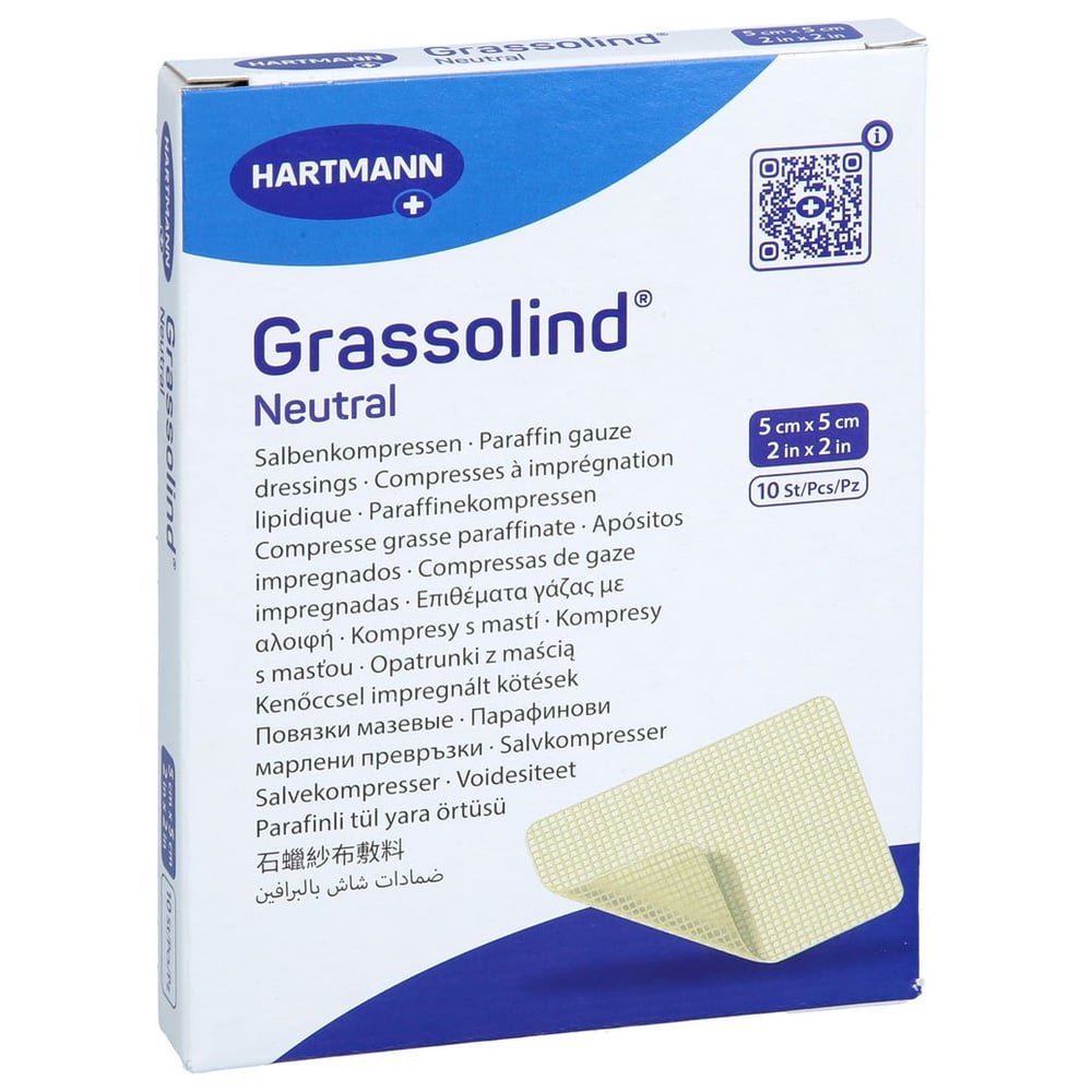 Grassolind Salbenkompressen 5x5 cm steril