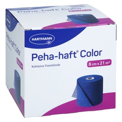 Peha-haft Color Fixierbinde latexfrei 8 cmx21 m blau Tora Pharma