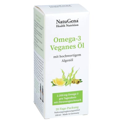 Omega-3 Vegan 2200 mg mit 1351 DHA 672 EPA Algenöl Produktbild 1
