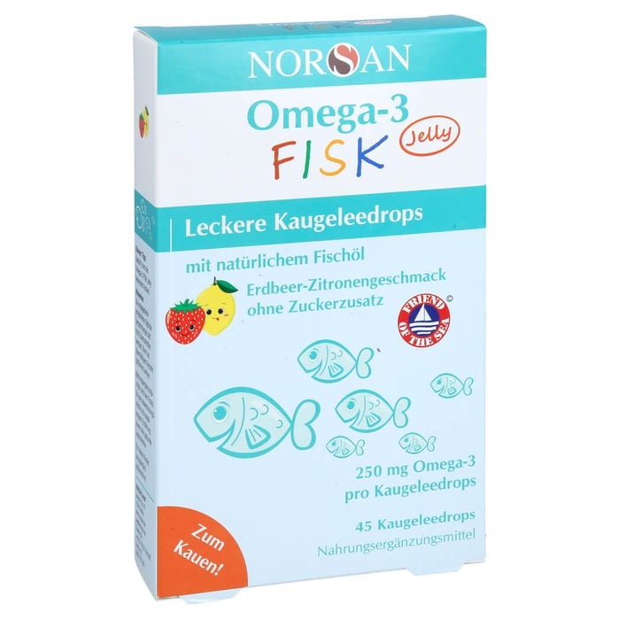 Norsan Omega-3 Fisk Jelly f.Kinder Dragees