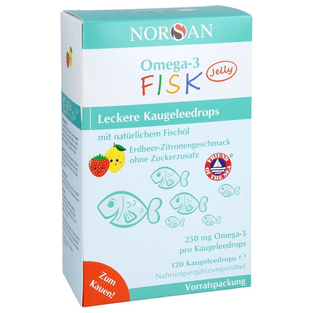 Norsan Omega-3 Fisk Jelly Kinder Drag.Vorratspa.