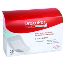 Dracopor sensitiv 5x7,2 cm steril m.Silikonkleber