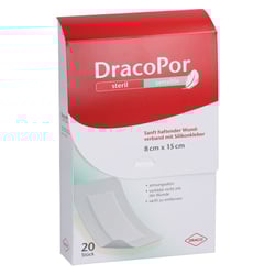 Dracopor sensitiv 8x15 cm steril m.Silikonkleber