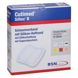 Cutimed Siltec B Schaumverb.15x15 cm m.Haftr.