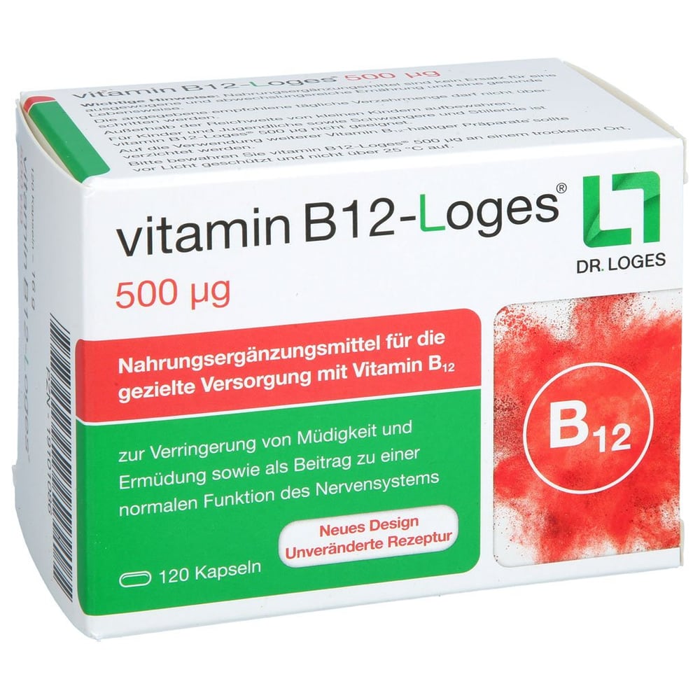 Vitamin B12-loges 500 g Kapseln