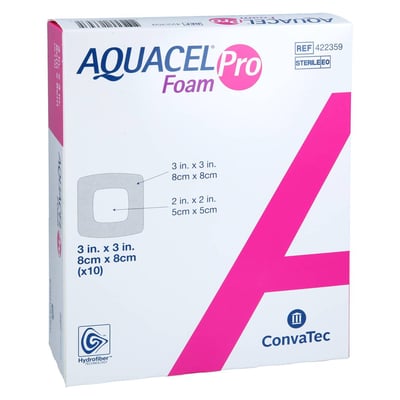 Aquacel Foam Pro 8x8 cm Hydrofiber Schaumverband