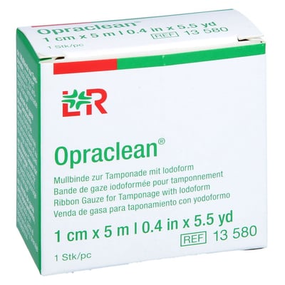 Opraclean Mullbinde z.Tampon.m.Jodoform 1 cmx5 m