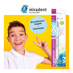 Miradent Carebrush Junior Zahnbürste 6-12 J.blau