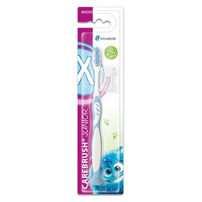 Miradent Carebrush Junior Zahnbürste 6-12 J.blau