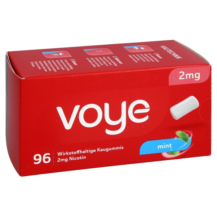 VOYE Mint 2 mg wirkstoffhalt.Kaugummi mit Nikotin