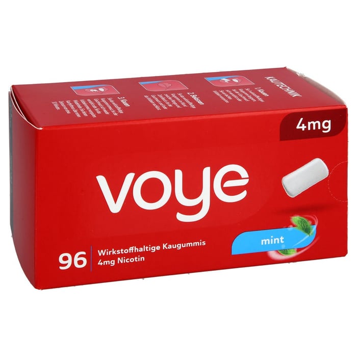 VOYE Mint 4 mg wirkstoffhalt.Kaugummi mit Nikotin
