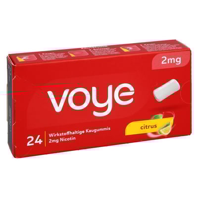 VOYE Citrus 2 mg wirkstoffhalt.Kaugummi m.Nikotin