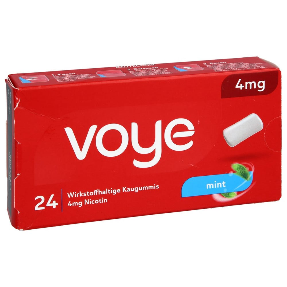 VOYE Mint 4 mg wirkstoffhalt.Kaugummi mit Nikotin