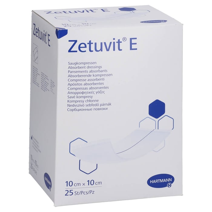 Zetuvit E Saugkompressen steril 10x10 cm