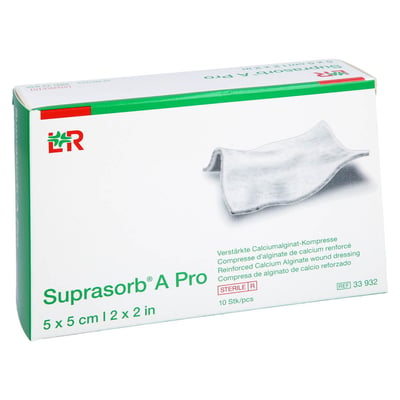 Suprasorb A Pro Calciumalginat Kompresse 5x5 cm Tora Pharma Produktbild 1