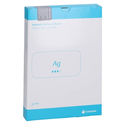 Biatain Ag Schaumverband 10x20 cm nicht haftend
