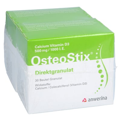 Calcium Vitamin D3 500 mg/1000 I.E. OsteoStix Direktgranulat