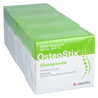 CALCIUM VITAMIN D3 500mg/1000IE OsteoStix Direktgr